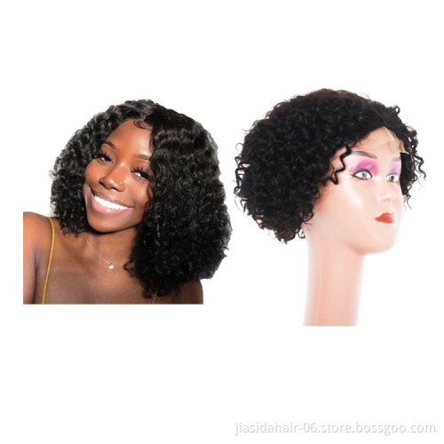 Short Brazilian Pixie Cut Curly Wig,Cheap Perruque T part Lace 13x6,Hd Lace Human Hair Wig For Black Women